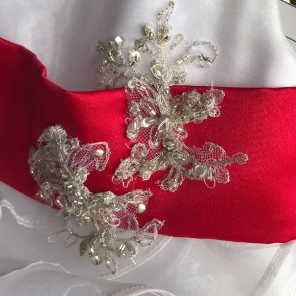 Alfred Angelo Disney Princess Collection white ruffled flower girl dress - Picture 3 of 8